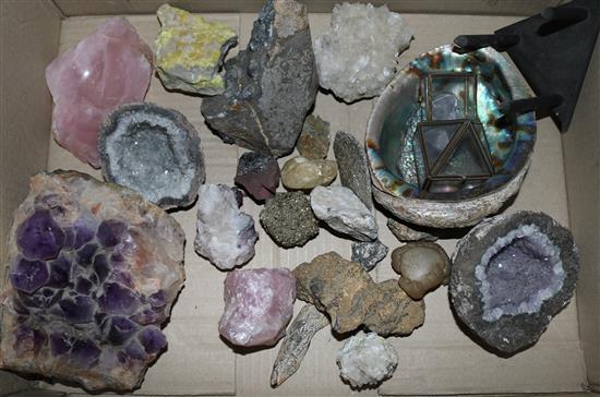 Assorted mineral specimens